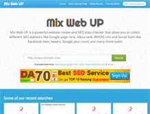 Tablet Screenshot of mixwebup.com